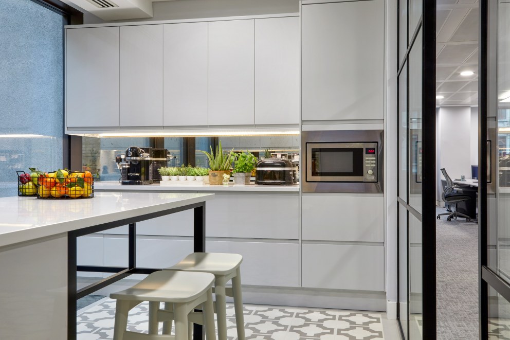 Mayfair Office Project  | Grey kitchen  | Interior Designers